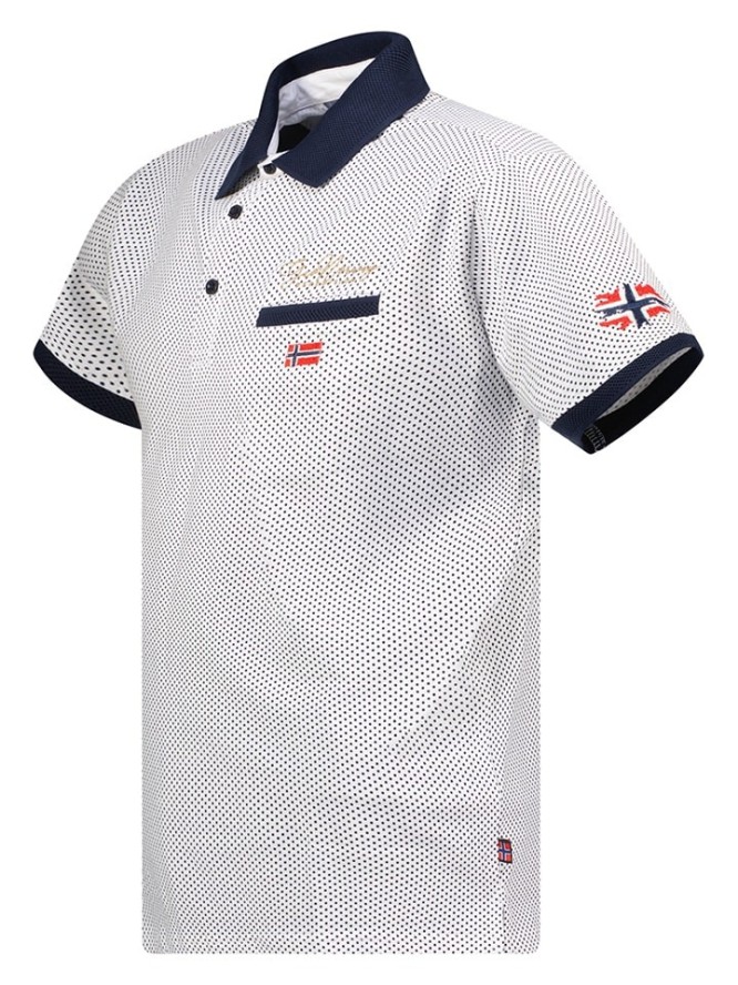 Geographical Norway Koszulka polo w kolorze białym rozmiar: S