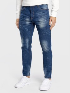 Brave Soul Jeansy MJN-CROSS Granatowy Skinny Fit