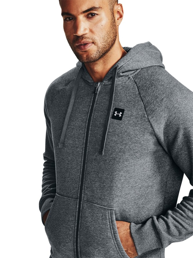 Bluza dresowa rozpinana z kapturem męska UNDER ARMOUR UA Rival Fleece FZ Hoodie - szara