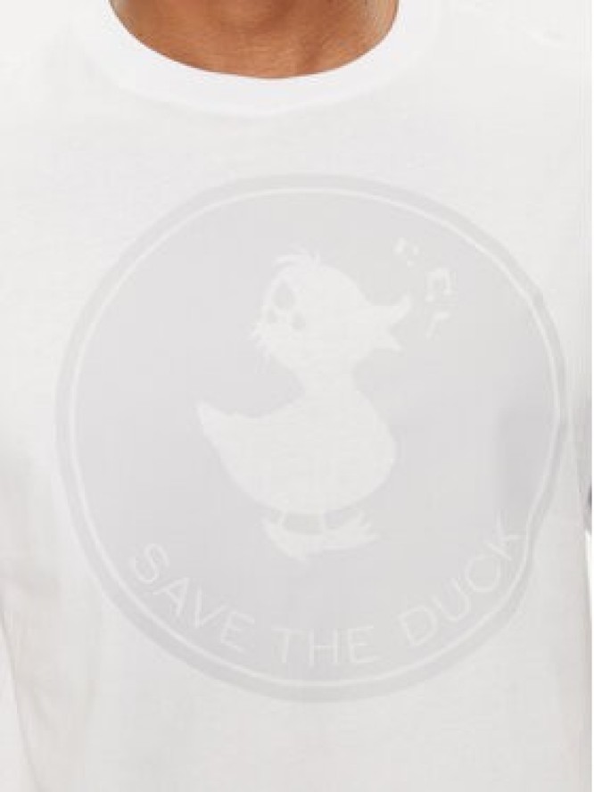 Save The Duck T-Shirt DT1716M BESY18 Biały Regular Fit