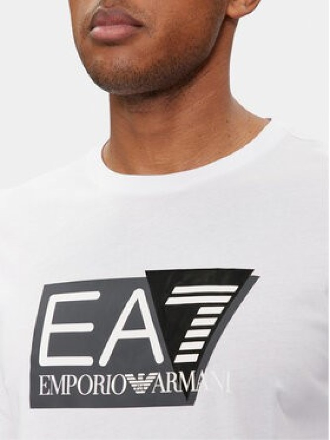 EA7 Emporio Armani T-Shirt 3DPT81 PJM9Z 1100 Biały Regular Fit