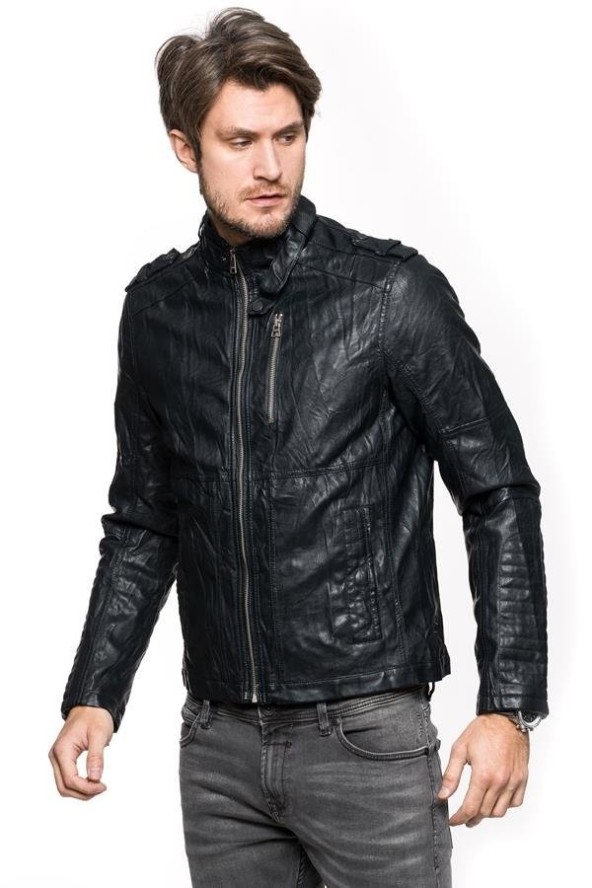 KURTKA SKÓRZANA TOM TAILOR LEATHER-LOOK BIKER JACKET 3721883.00.12 COL. 2578