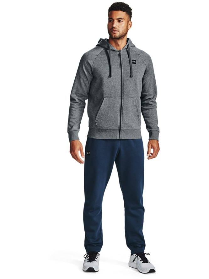 Bluza dresowa rozpinana z kapturem męska UNDER ARMOUR UA Rival Fleece FZ Hoodie - szara