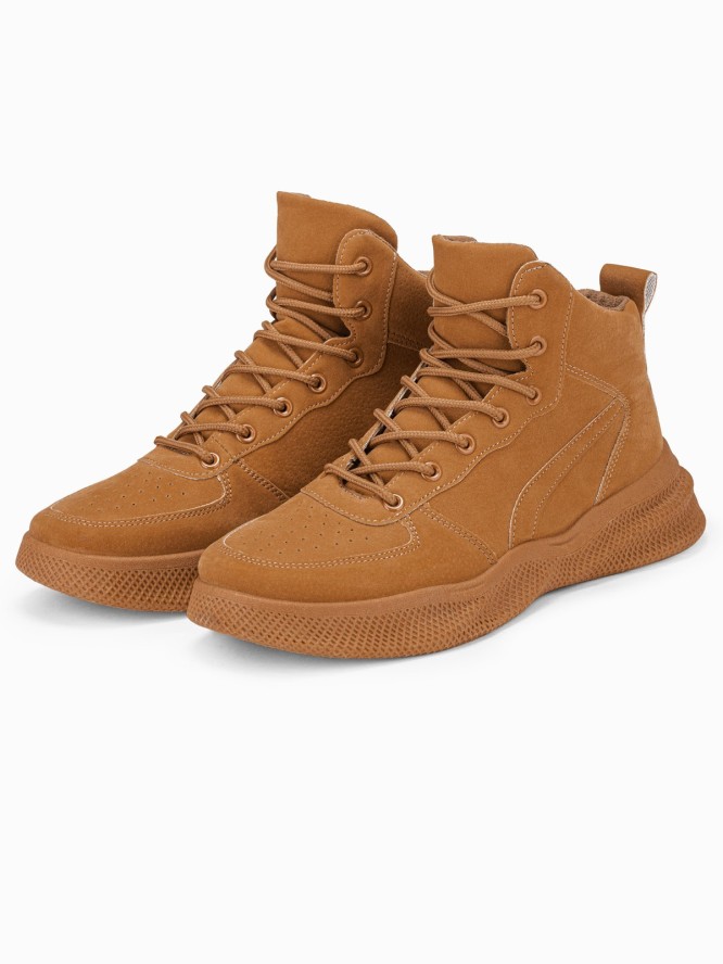 Buty męskie sneakersy wysokie - camel V2 T380 - 44