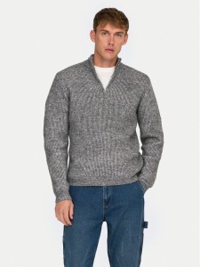 Only & Sons Sweter 22027686 Szary Regular Fit