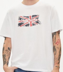 Pepe Jeans T-Shirt Clag PM509384 Biały Regular Fit