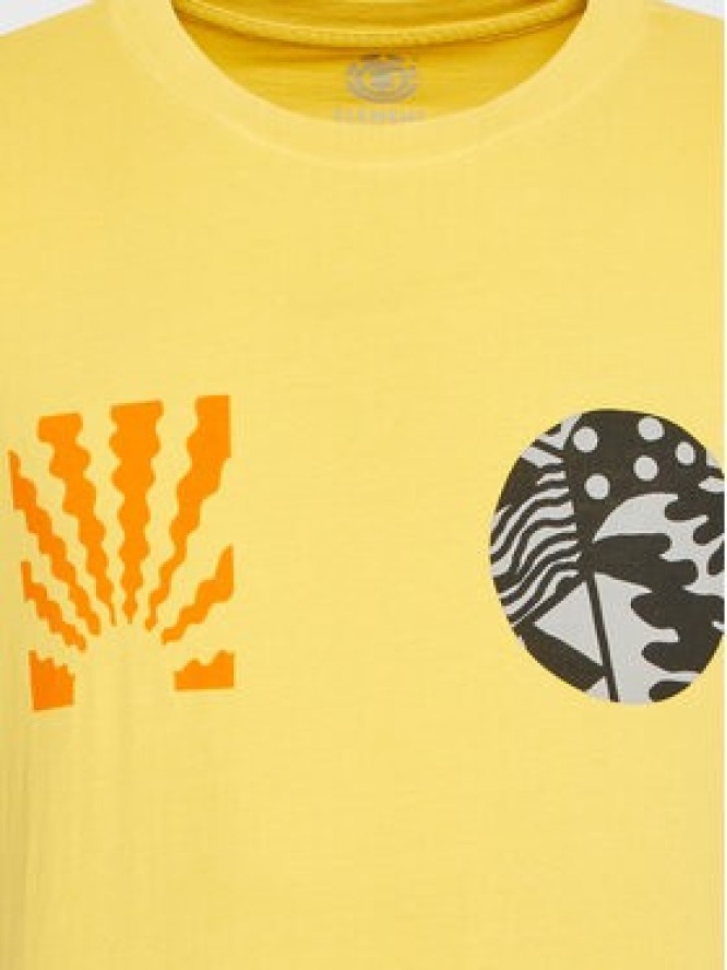 Element T-Shirt Bou Bou ELYZT00192 Żółty Regular Fit