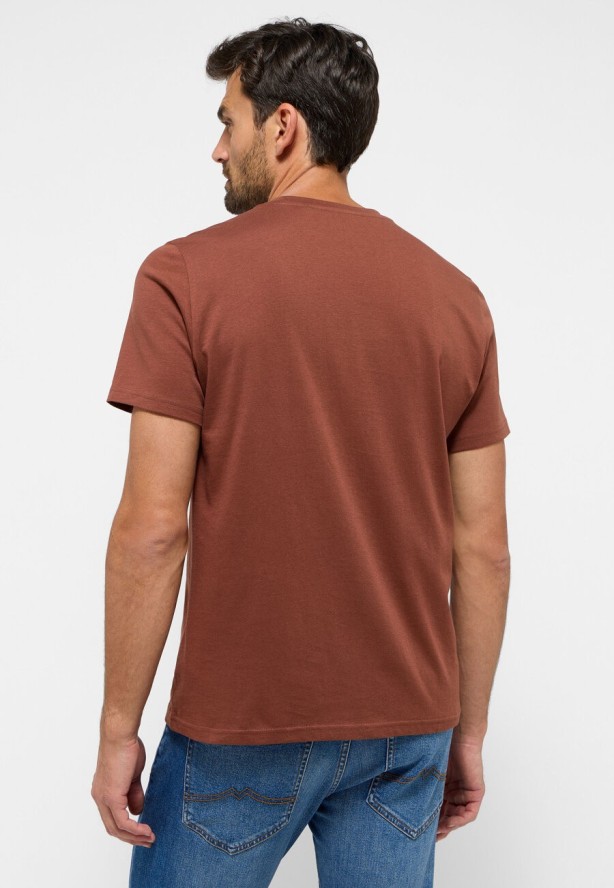 Męski T-shirt KOSZULKA NADRUK LOGO MUSTANG Austin Cinnamon 1015829 3238