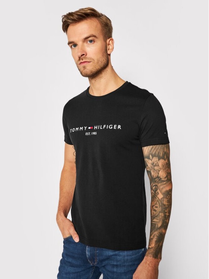 Tommy Hilfiger T-Shirt Core Logo Tee MW0MW11465 Czarny Slim Fit