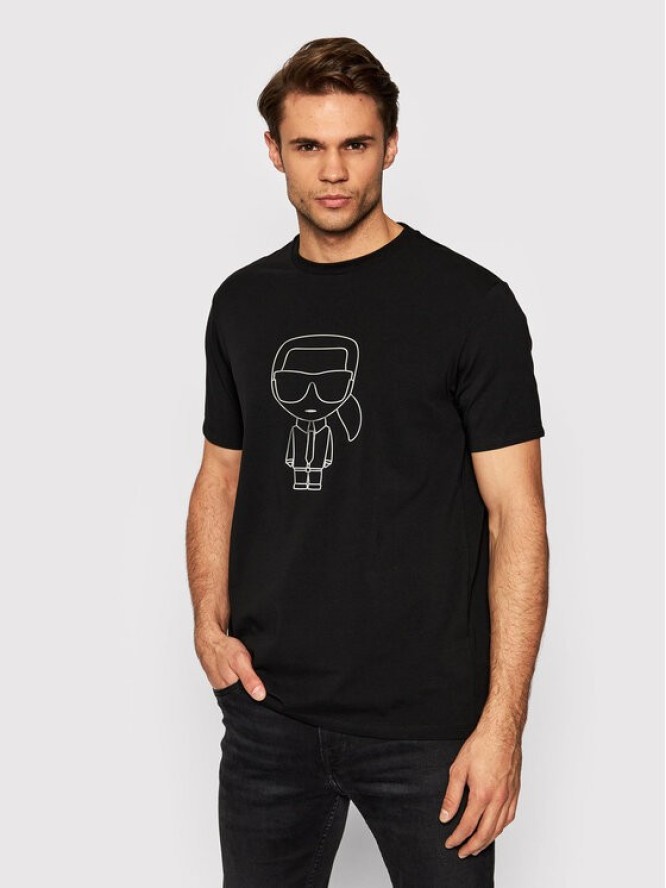 KARL LAGERFELD T-Shirt 755048 512221 Czarny Regular Fit