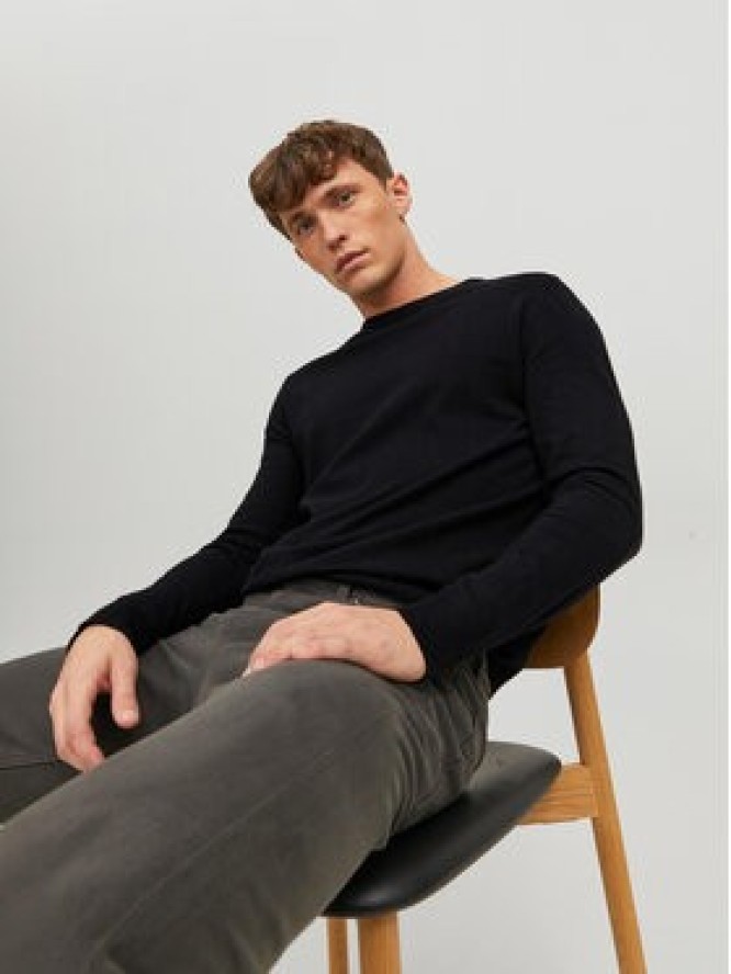 Jack&Jones Sweter Emil 12208364 Czarny Regular Fit