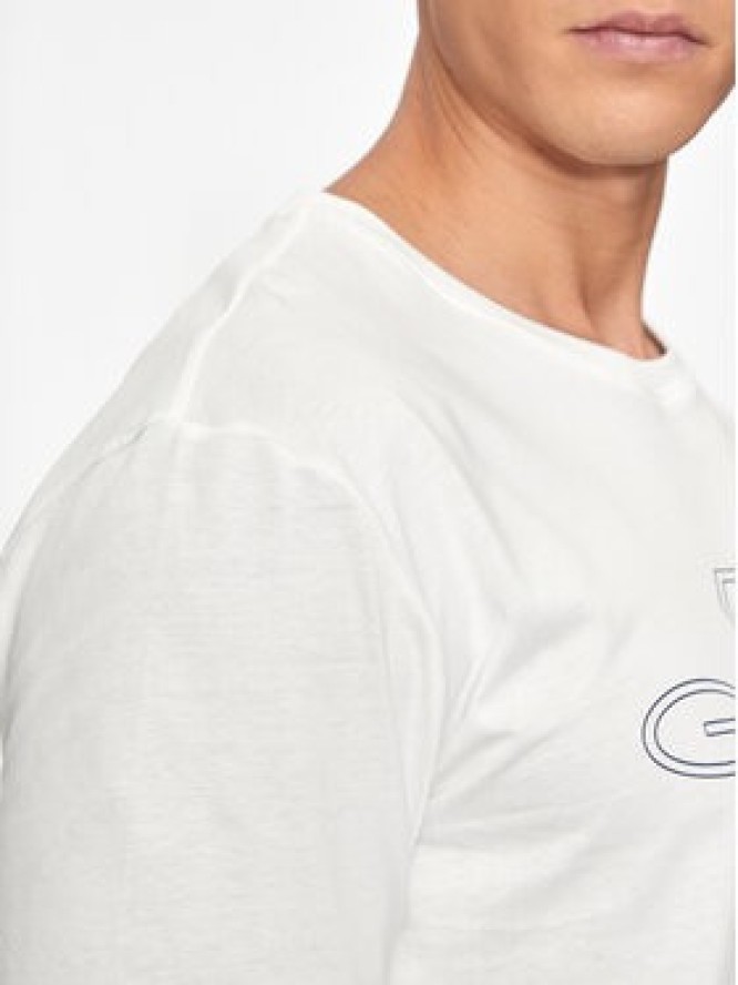 Gant T-Shirt Logo 2005143 Écru Regular Fit