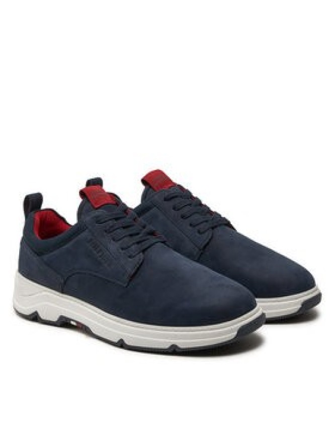 Tommy Hilfiger Sneakersy Nubuck Mix Hybrid Shoe FM0FM05092 Granatowy