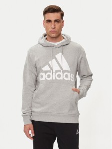 adidas Bluza Essentials French Terry Big Logo IC9364 Szary Regular Fit