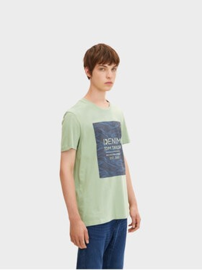 Tom Tailor Denim T-Shirt 1033036 Zielony Regular Fit