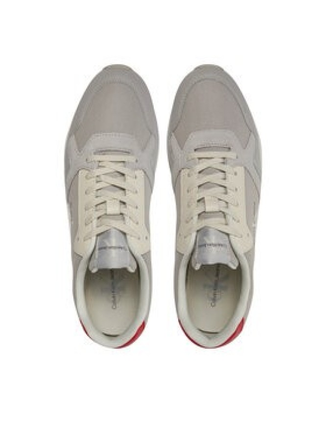 Calvin Klein Jeans Sneakersy Retro Runner Low Mix Ml Btw YM0YM00908 Beżowy