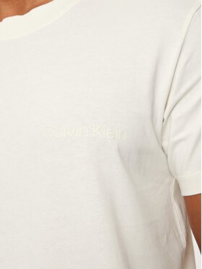 Calvin Klein Jeans T-Shirt Institutional J30J326402 Écru Regular Fit