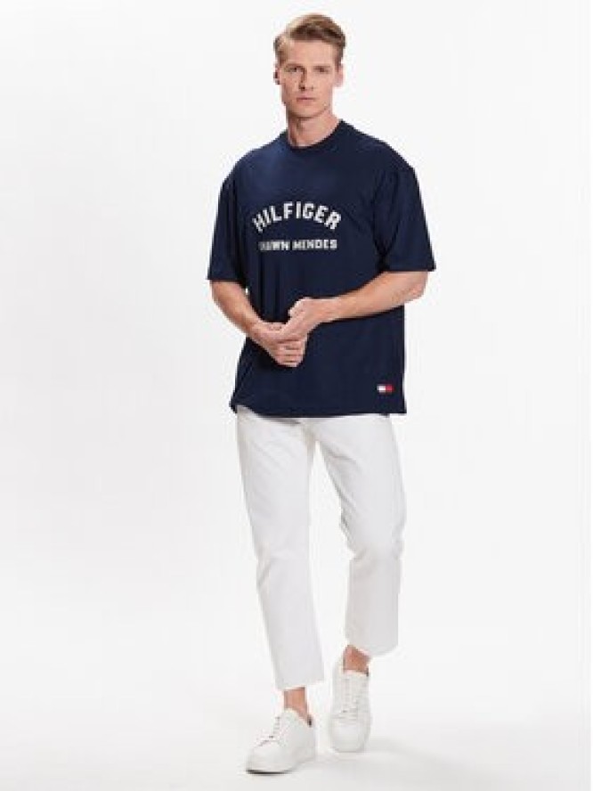 Tommy Hilfiger T-Shirt Archive MW0MW31189 Granatowy Relaxed Fit