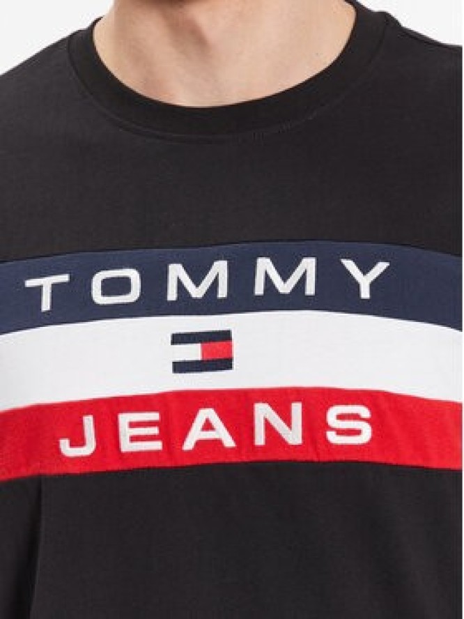 Tommy Jeans Longsleeve Colorblock DM0DM16834 Czarny Relaxed Fit