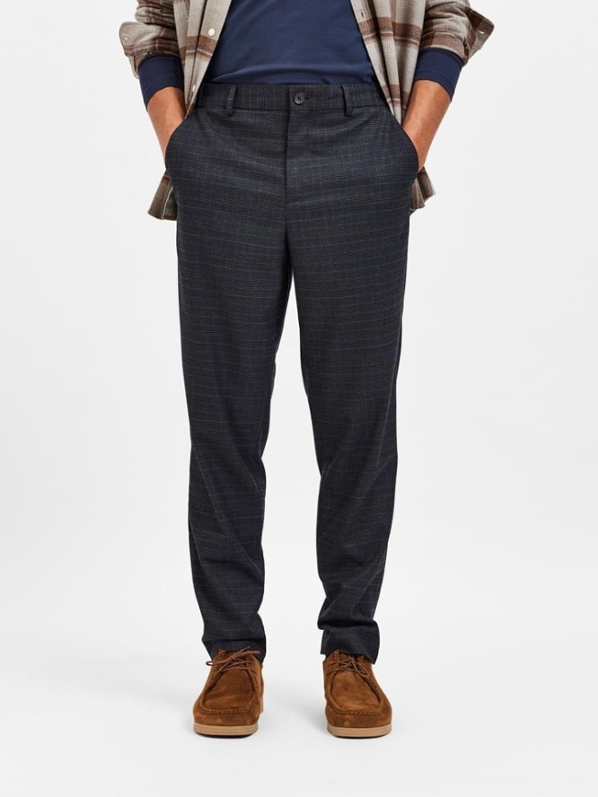 SELECTED HOMME Spodnie chino "Marlow" w kolorze granatowym rozmiar: W30/L32