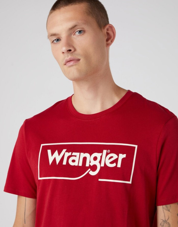 2PAK WRANGLER FRAME LOGO TEE MĘSKI T-SHIRT KOSZULKA LOGO NADRUK BLACK RED