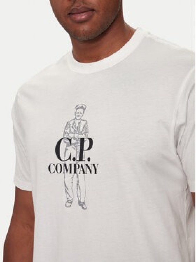 C.P. Company T-Shirt 17CMTS063A005100W Biały Regular Fit