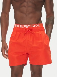 Emporio Armani Szorty kąpielowe EM000686 AF12329 U5026 Czerwony Regular Fit