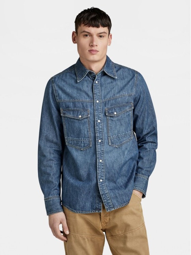 G-Star Raw Koszula jeansowa Dakota D23006-D539 Niebieski Regular Fit