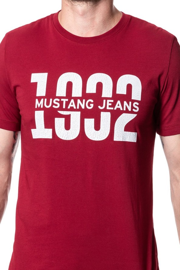 MUSTANG T SHIRT Alex C Print RHUBARB 1007850 7194