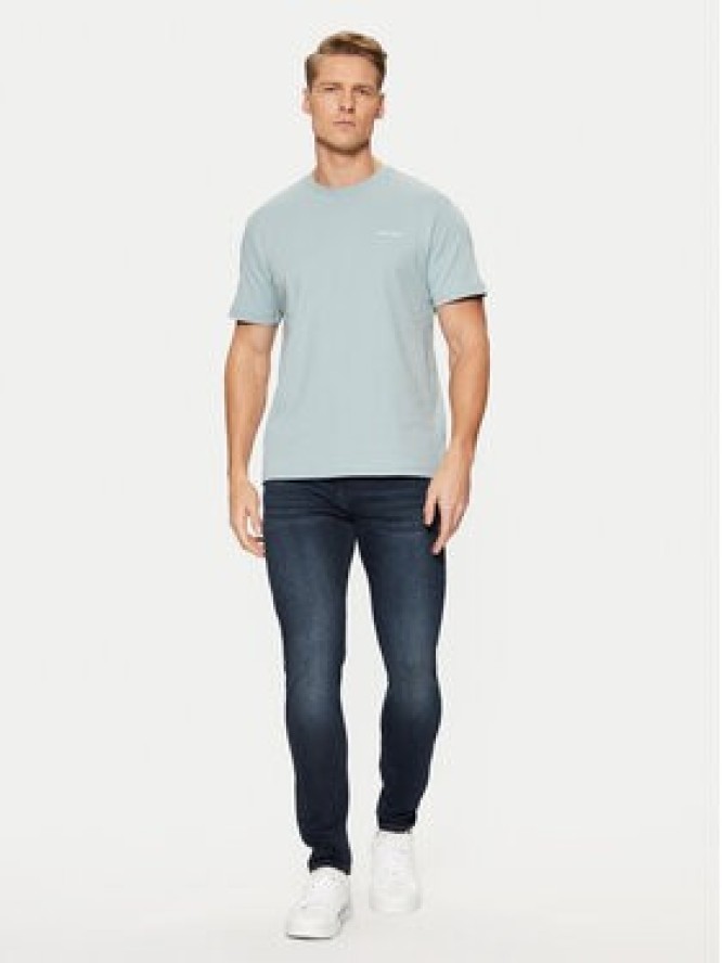 Calvin Klein T-Shirt Micro Logo Interlock T-Shirt K10K109894 Błękitny Regular Fit