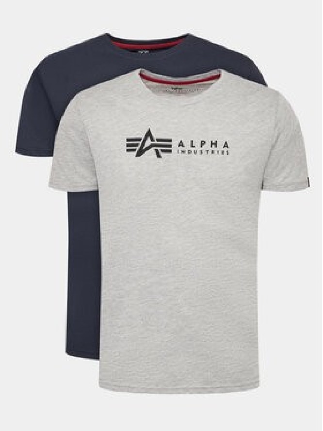 Alpha Industries Komplet 2 t-shirtów Alpha Label 118534 Kolorowy Regular Fit