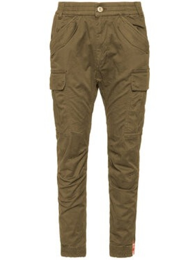 Alpha Industries Joggery Airman 188201 Zielony Tapered Fit
