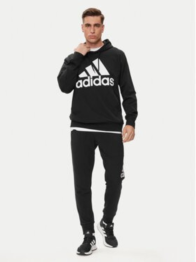 adidas Bluza Essentials Logo Hoodie IC0440 Czarny Regular Fit