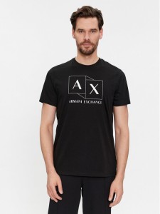 Armani Exchange T-Shirt 3DZTAD ZJ9AZ 1200 Czarny Regular Fit