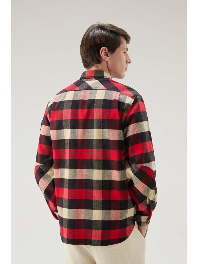 Woolrich Koszula "Trail" - Regular fit - w kolorze czerwonym ze wzorem rozmiar: S