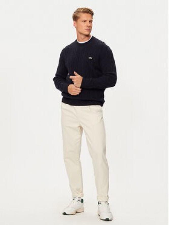 Lacoste Sweter AH2924 Granatowy Regular Fit