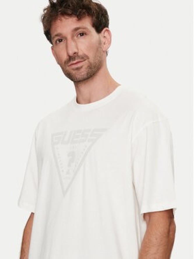 Guess T-Shirt Alino Z4YI00 I3Z14 Beżowy Oversize