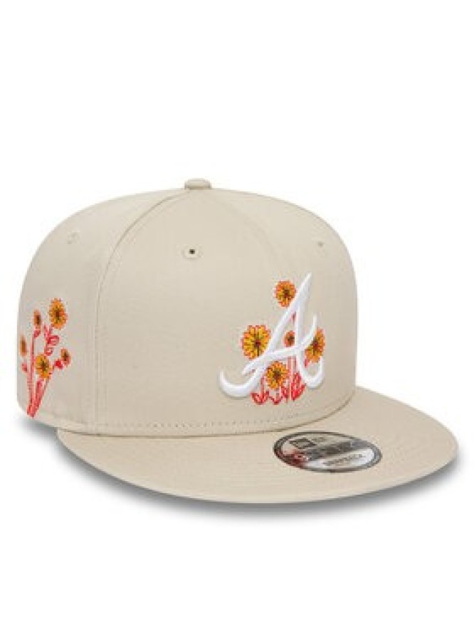 New Era Czapka z daszkiem Flower Icon 950 Braves 60435106 Beżowy