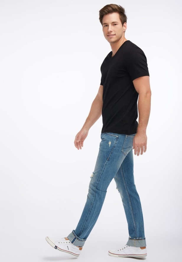 MUSTANG CHICAGO TAPERED MĘSKIE SPODNIE JEANSOWE DENIM BLUE 1006144 5000 784