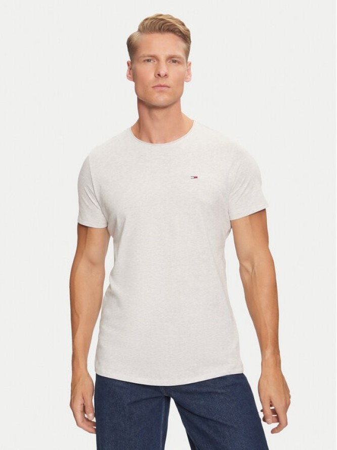 Tommy Jeans T-Shirt Jaspe DM0DM09586 Szary Slim Fit