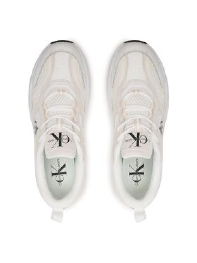 Calvin Klein Jeans Sneakersy Retro Tennis Oversized Mesh YM0YM00636 Écru
