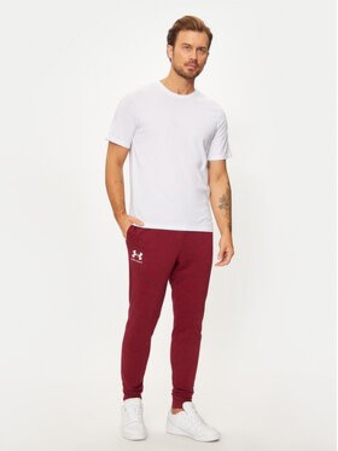 Under Armour Spodnie dresowe Ua Rival Terry Jogger 1380843 Czerwony Fitted Fit