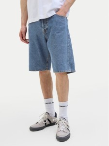Jack&Jones Szorty jeansowe Alex 12272551 Niebieski Baggy Fit