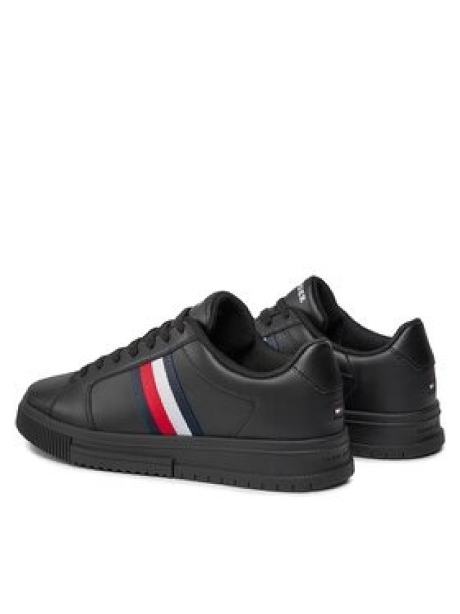 Tommy Hilfiger Sneakersy Supercup Lth Stripes Ess FM0FM04895 Czarny