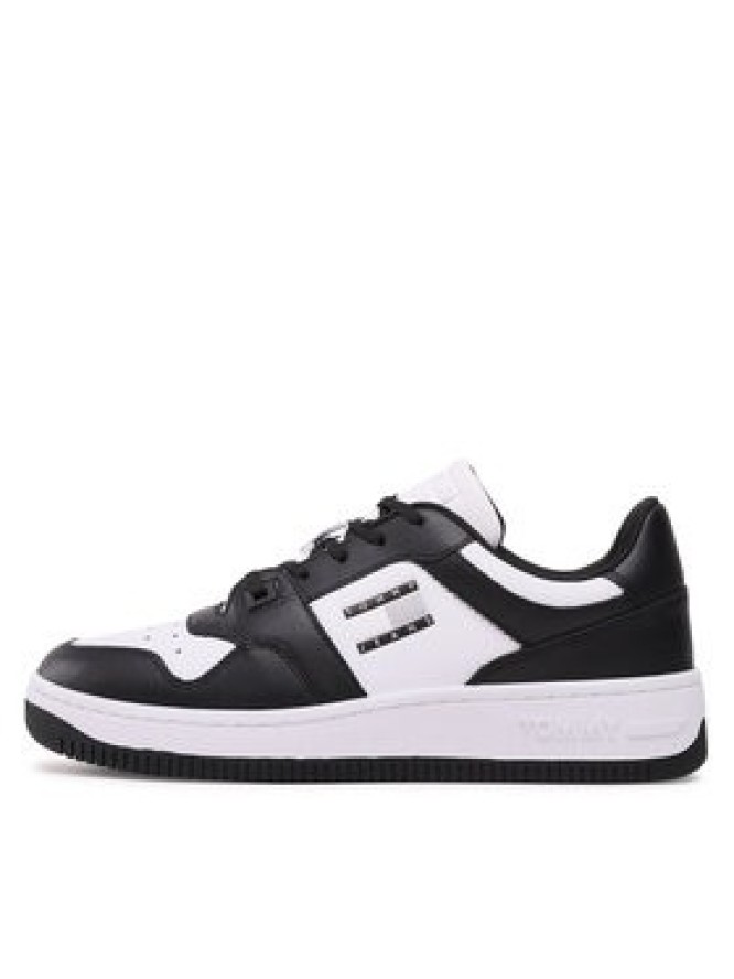 Tommy Jeans Sneakersy Basket Leather EM0EM01165 Czarny