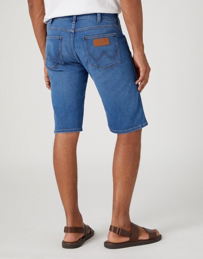 WRANGLER COLTON SHORTS MĘSKIE SZORTY SPODENKI BLUE VORTEX W16CXPZ35