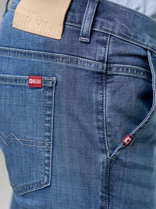 Spodnie chinosy jeans męskie niebieskie Cinar 128