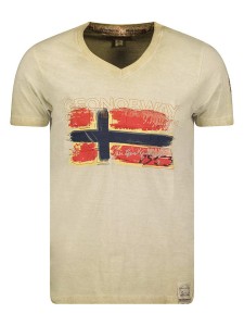 Geographical Norway Koszulka "Joasis" w kolorze beżowym rozmiar: L