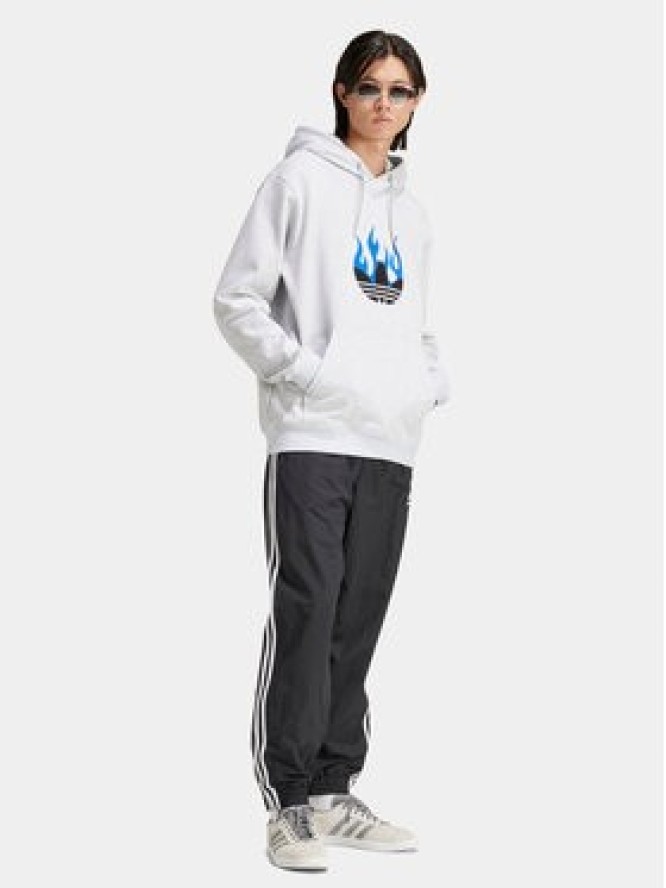 adidas Bluza Flames Logo IS2947 Szary Regular Fit