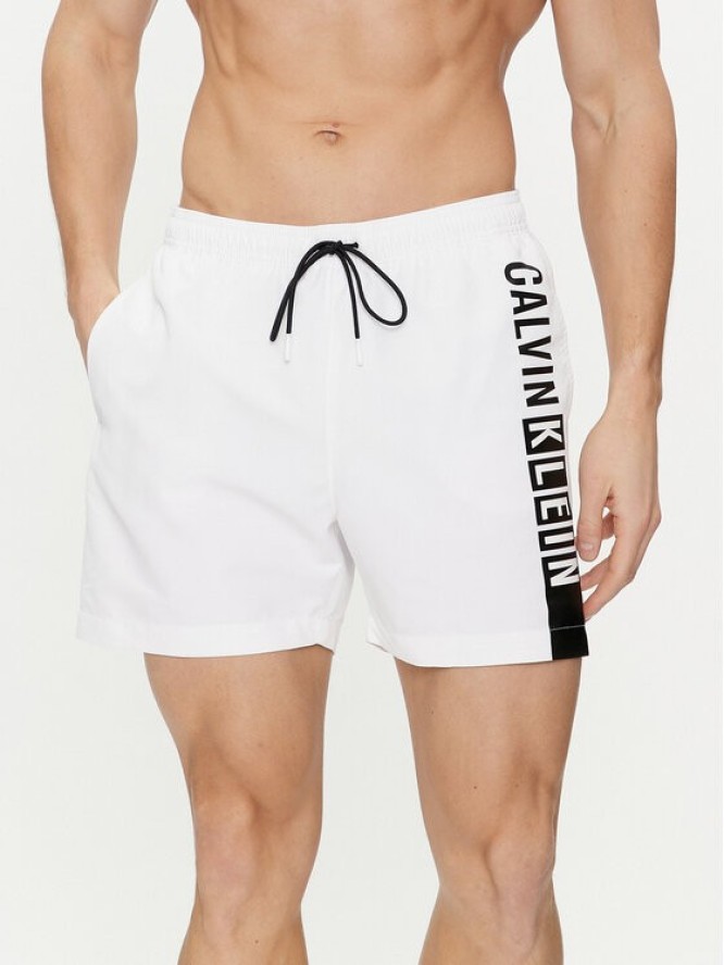 Calvin Klein Swimwear Szorty kąpielowe KM0KM00991 Biały Regular Fit